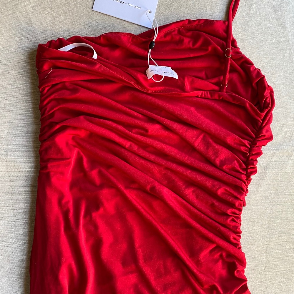 Milwood Midi Dress in Carmine Red Lovers + Friends - Picture 6 of 6